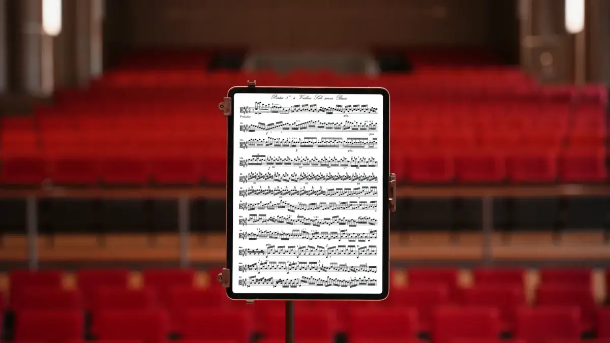 Seet music on an iPad, here the Apple iPad Pro 13 M4 (2024)