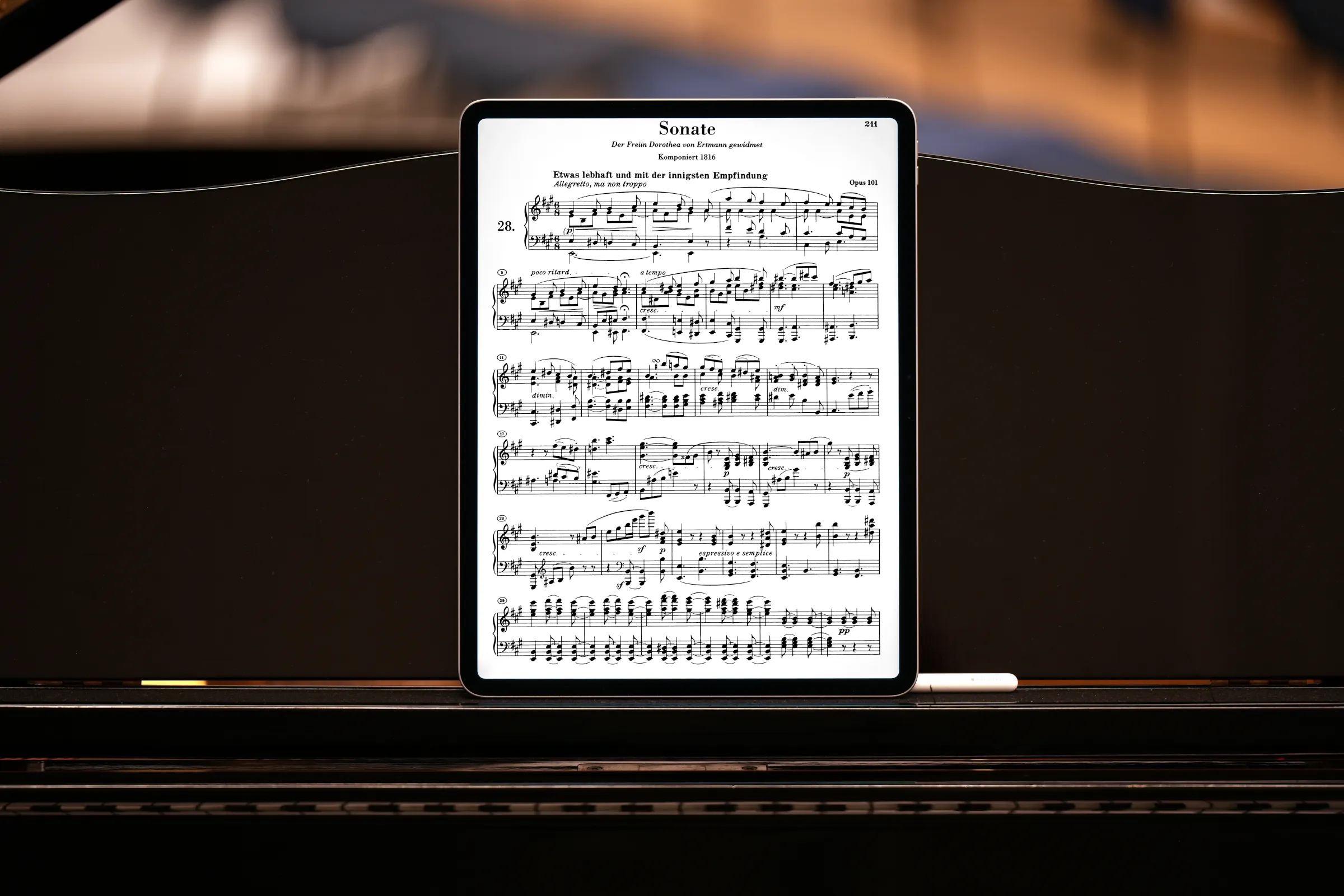 Apple iPad Air for sheet music