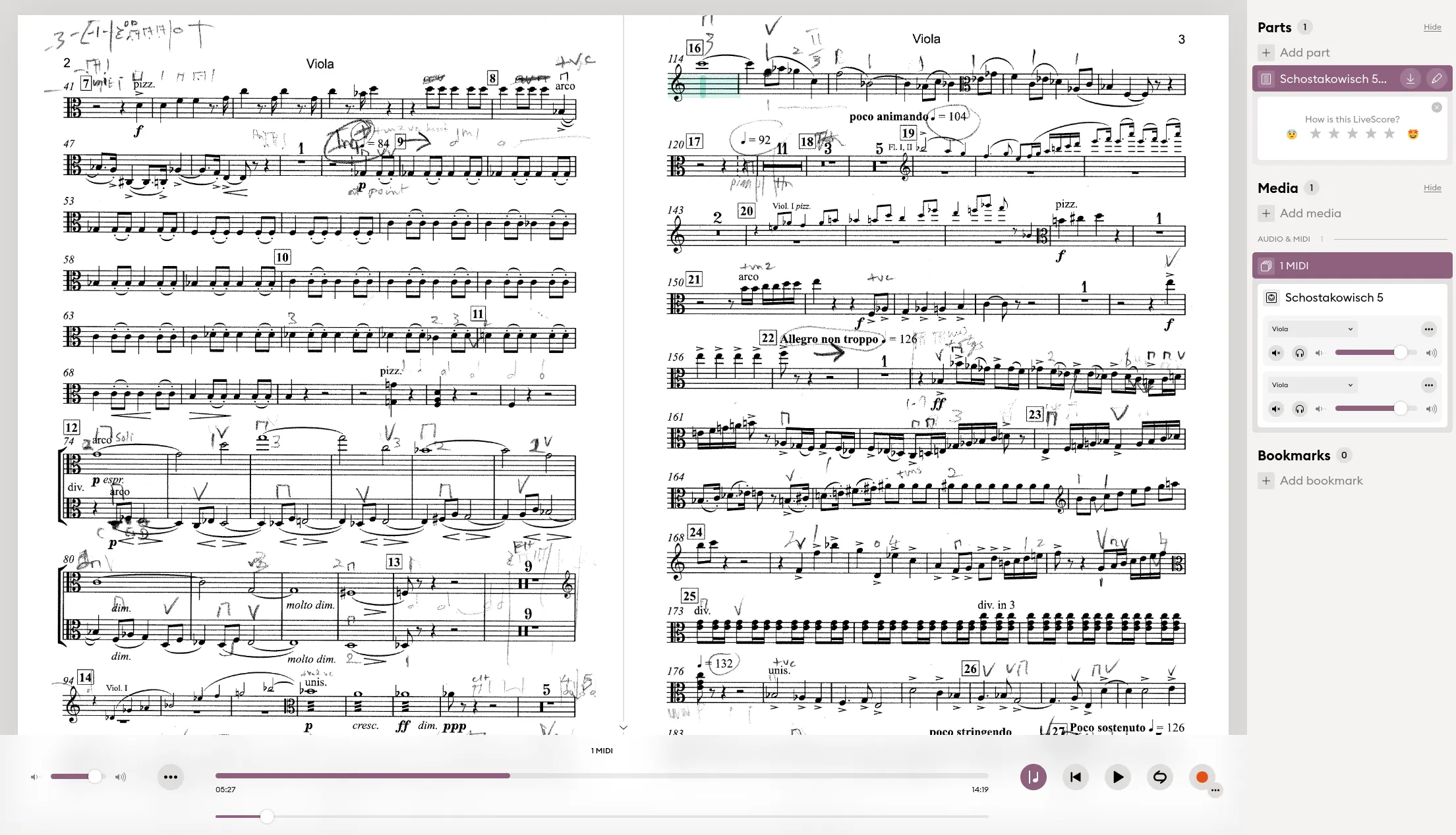 Newzik Web : display scores and sheet music on any device via a web browser