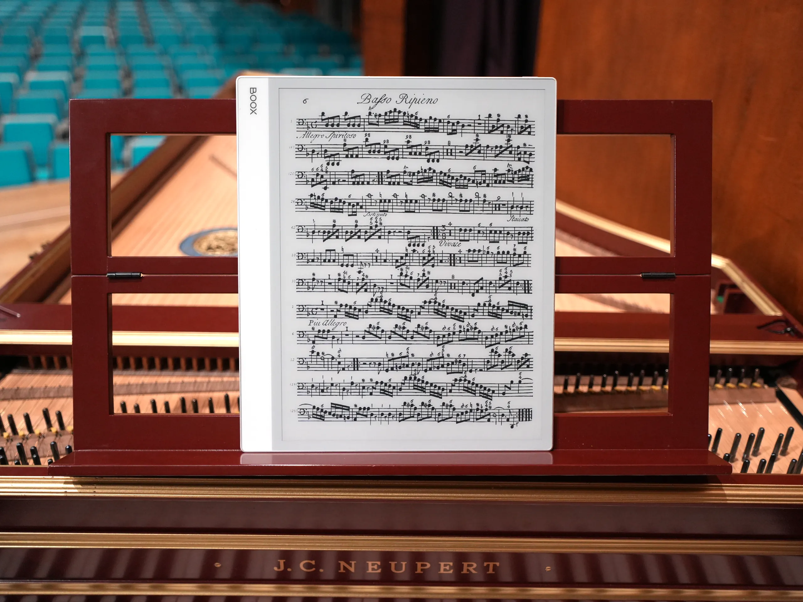 Boox Note Max e-reader displaying sheet music